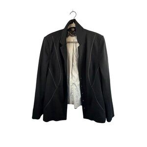 Lane Bryant Black Blazer Jacket With Lace Accent Size 24